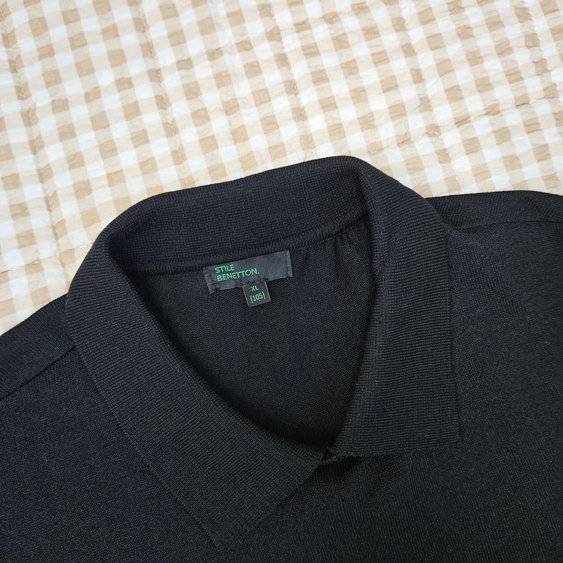 베네통 반소매 니트 카라티 남자100 상품이미지2