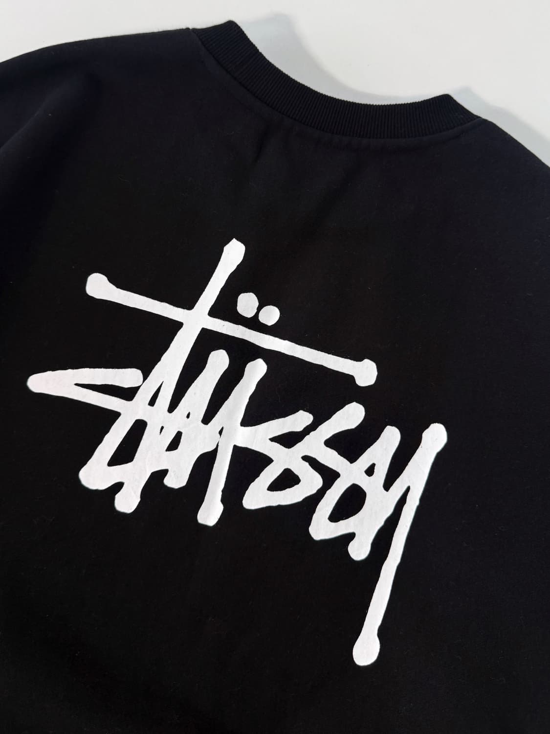 스투시 오버핏 빅스탁로고 해비스웻 맨투맨 상품이미지4