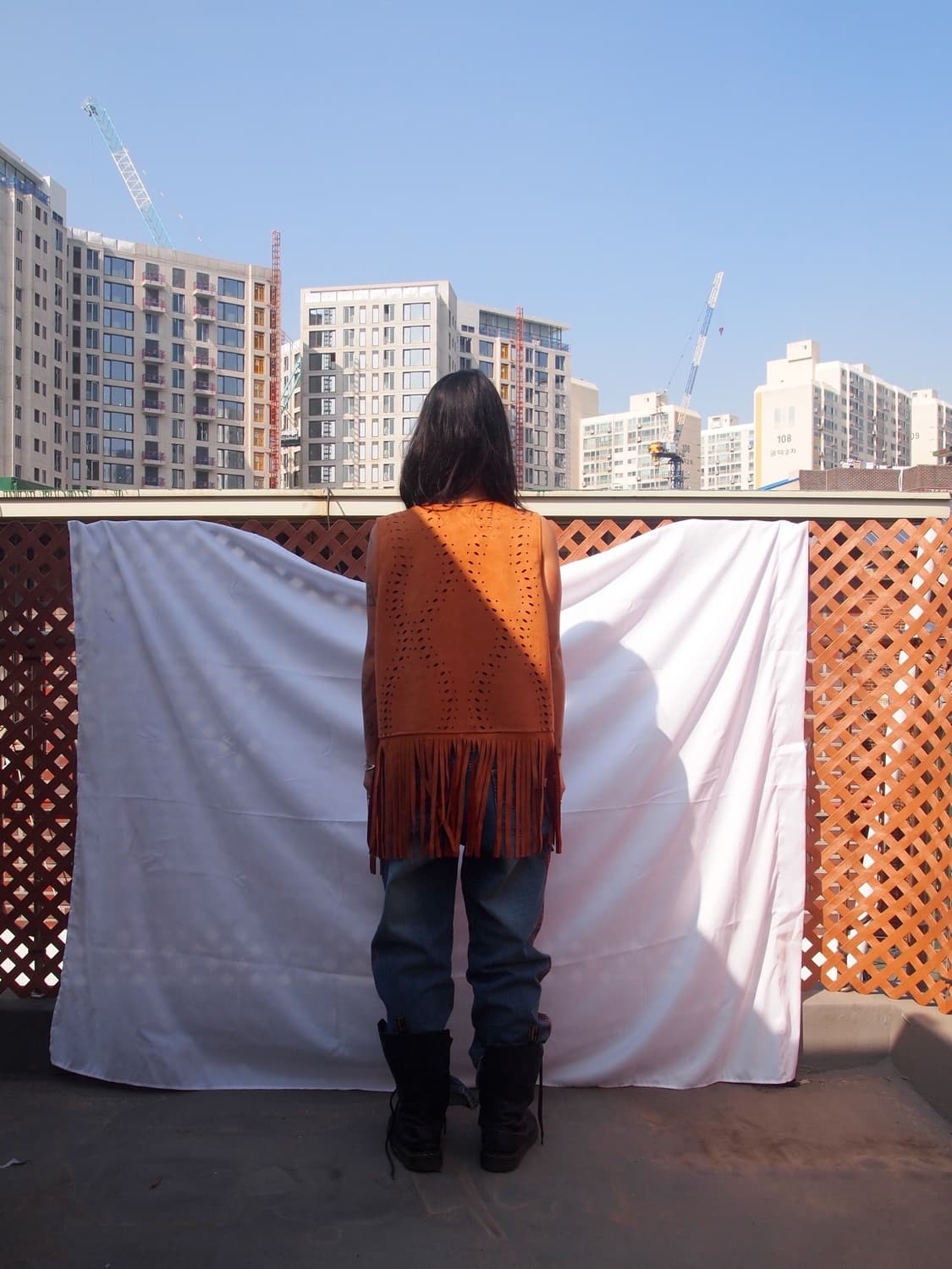 빈티지 프린지 펀칭 베스트 상품이미지4