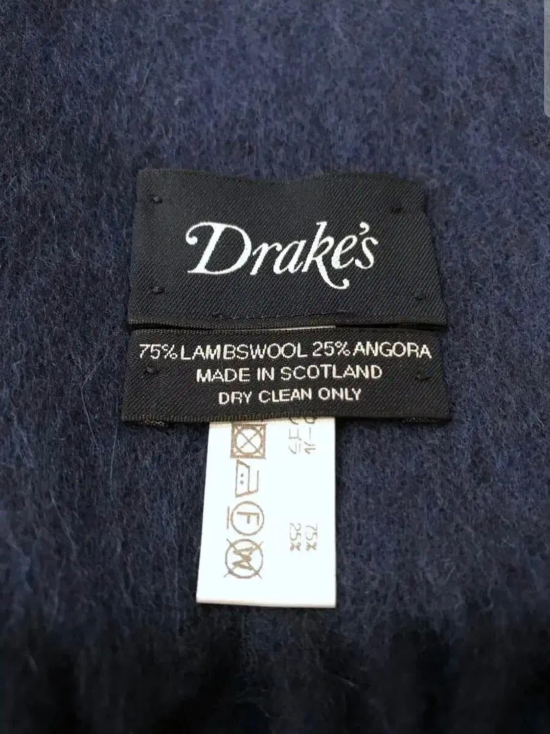 드레익스 앙고라 울 머플러 네이비 미품 상품이미지6