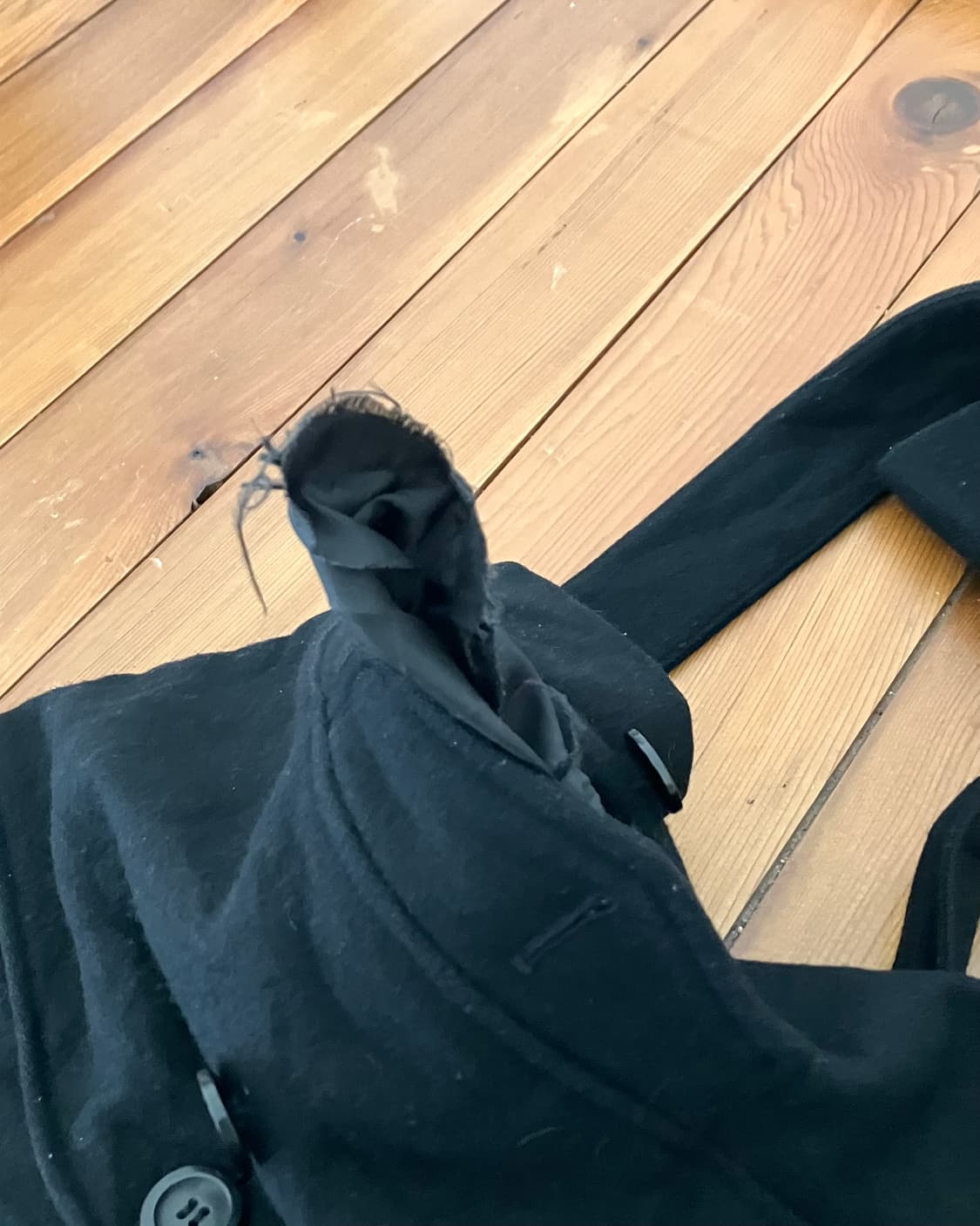 블랙 더블 코트 상품이미지6