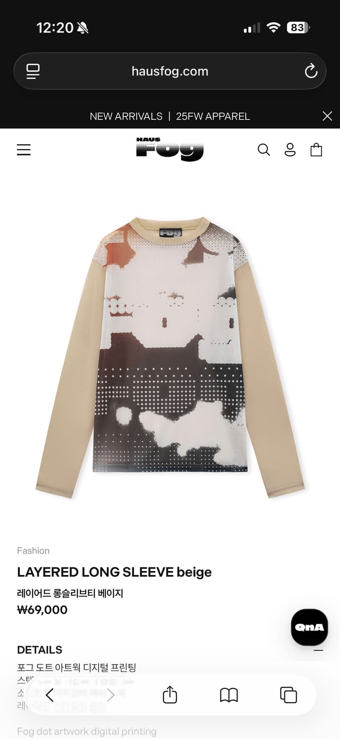 [HAUS FOG] LAYERED LONG SLEEVE 상품이미지1