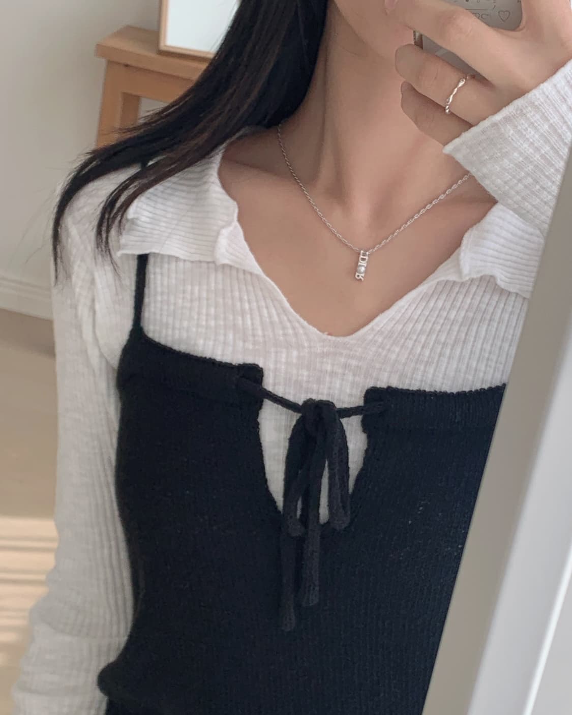 [ 디올 ] 빈티지 디올 실버 로고 진주 목걸이 상품이미지10