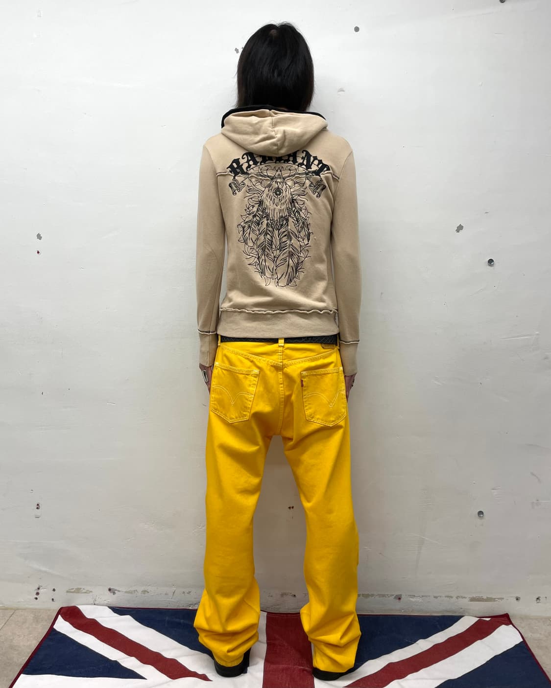 Distressed Rope Brown Hooded Zip-Up  상품이미지6
