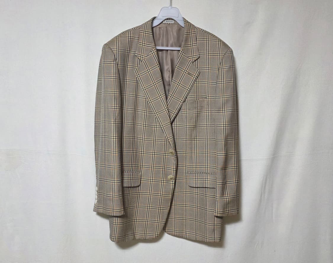 랑방(LANVIN) 정품 글렌체크 실크 블레이져 100 상품이미지2