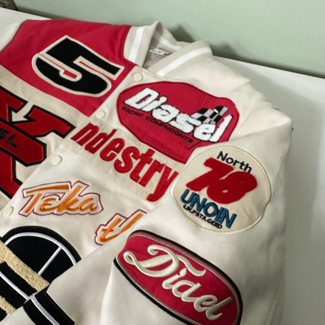 FREE VTG 아이보리 멀티패치 바시티자켓 상품이미지3