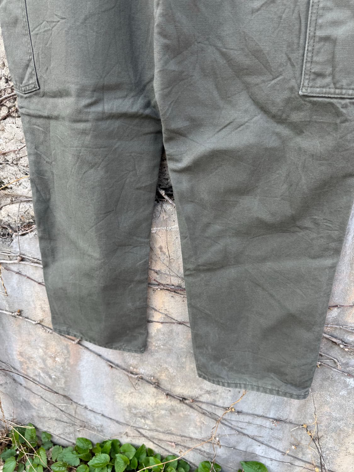 칼하트 빈티지 b111 모스그린 카펜터 싱글니 워크 팬츠 상품이미지6