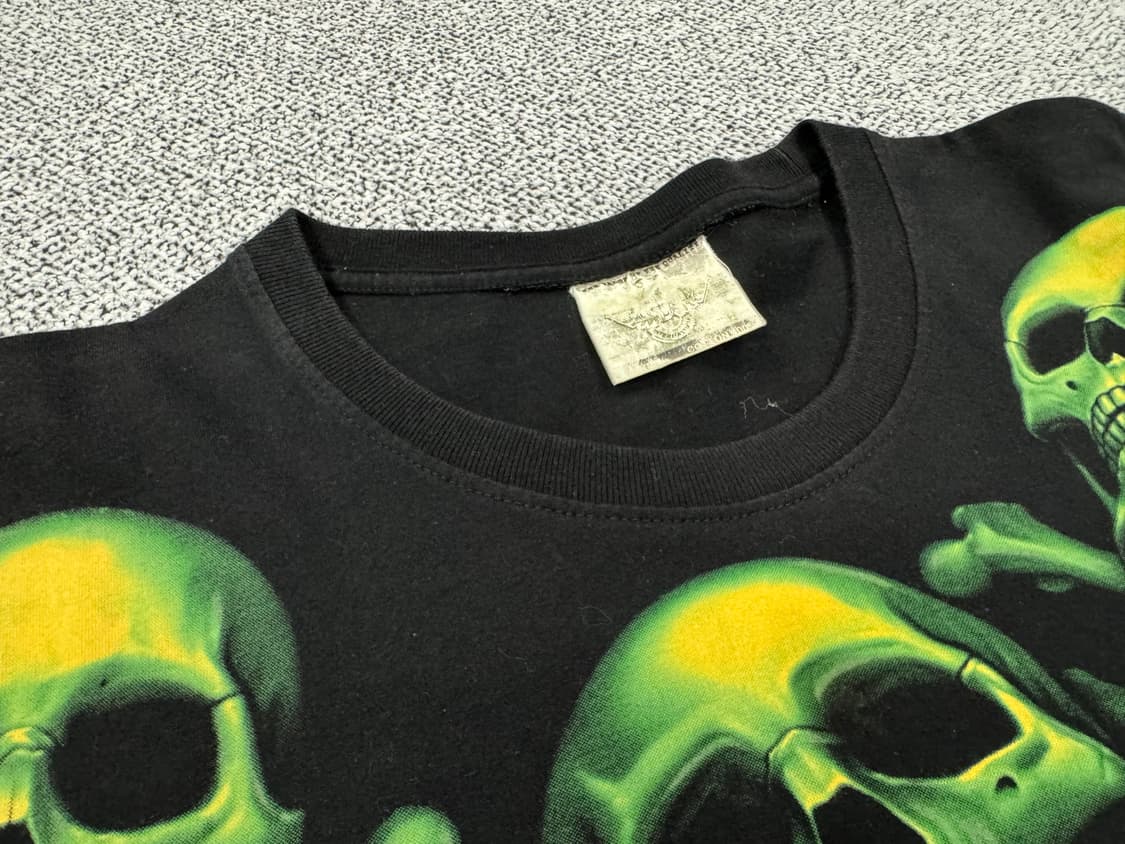 90s 스컬 프린팅 티셔츠 상품이미지3