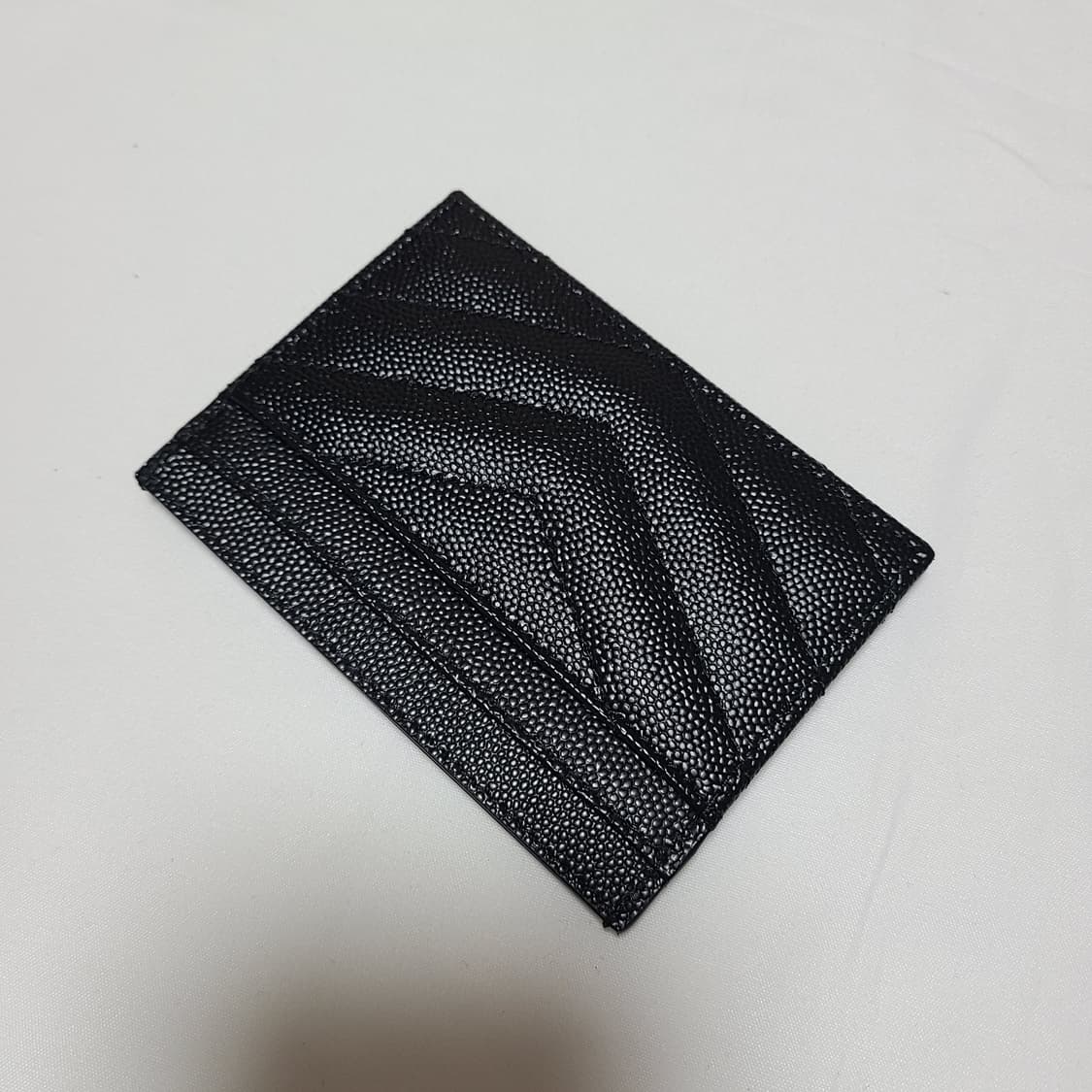 생로랑 카산드라 마틀라세 모노그램 카드지갑 블랙 은장 상품이미지6