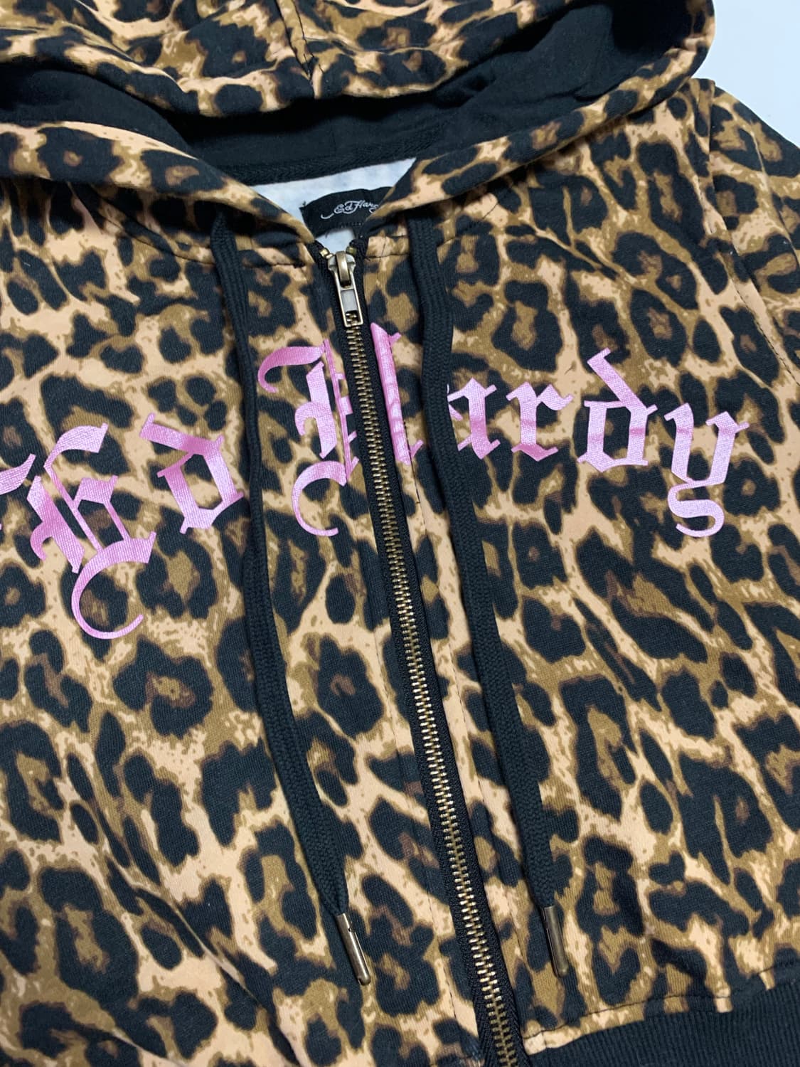 [XS,S] 에드하디 레오파드 후드집업 쇼츠 스웻 셋업 상품이미지3