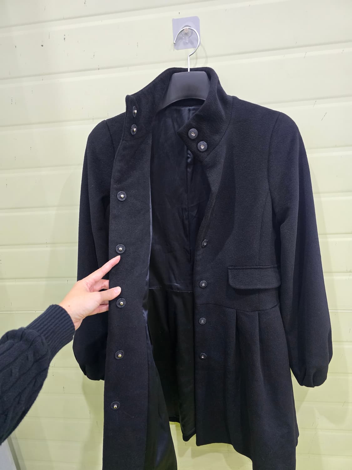 Theory 블랙 플레어핏 여성 코트 상품이미지6