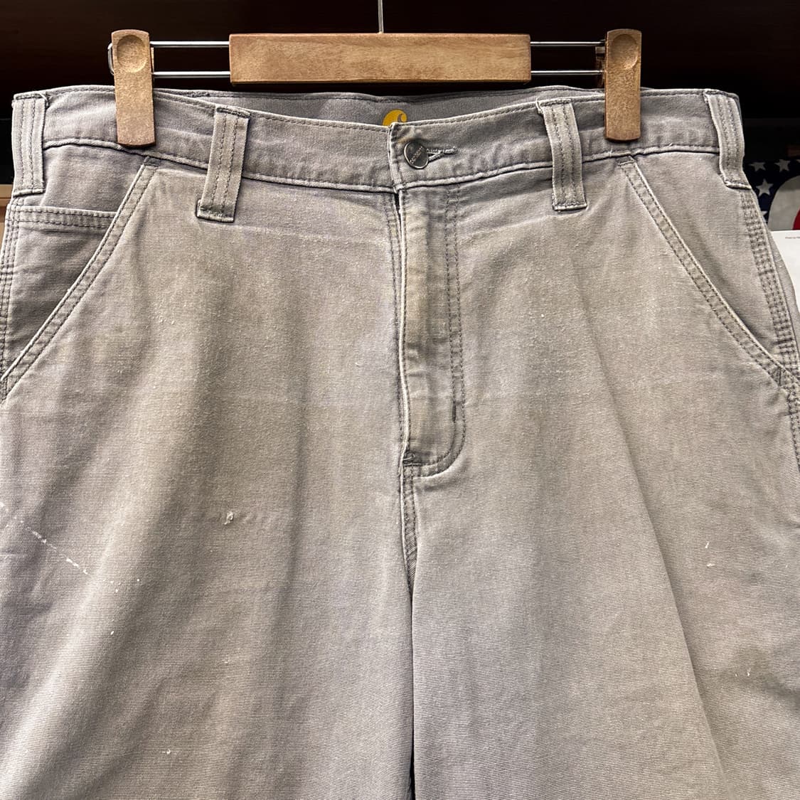 칼하트 덕캔버스 릴렉스핏 페이디드 카펜터 하프팬츠 N1259 상품이미지3