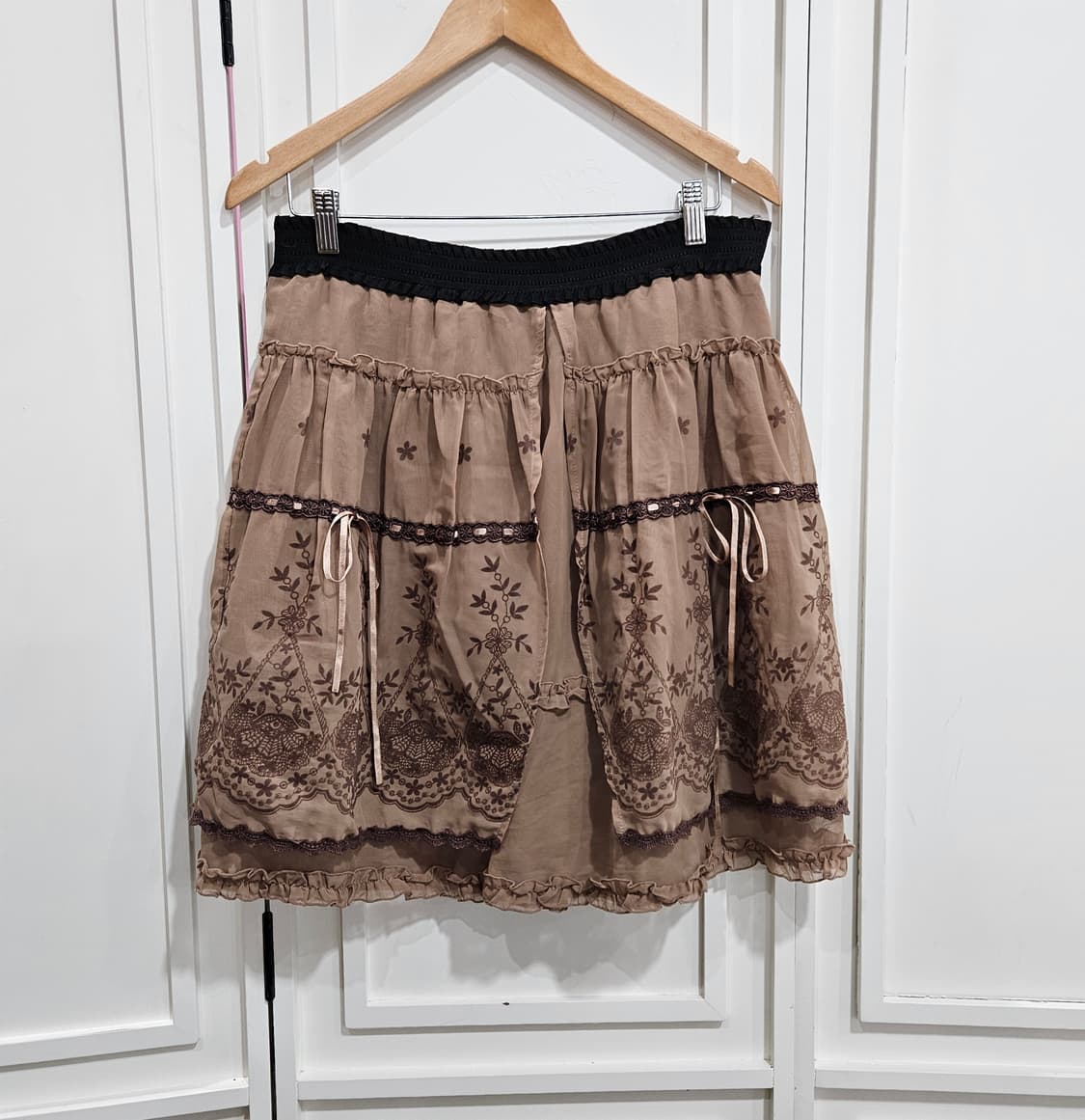 엑시즈팜(Axes Femme) 초코밀크 레이스스커트 상품이미지1