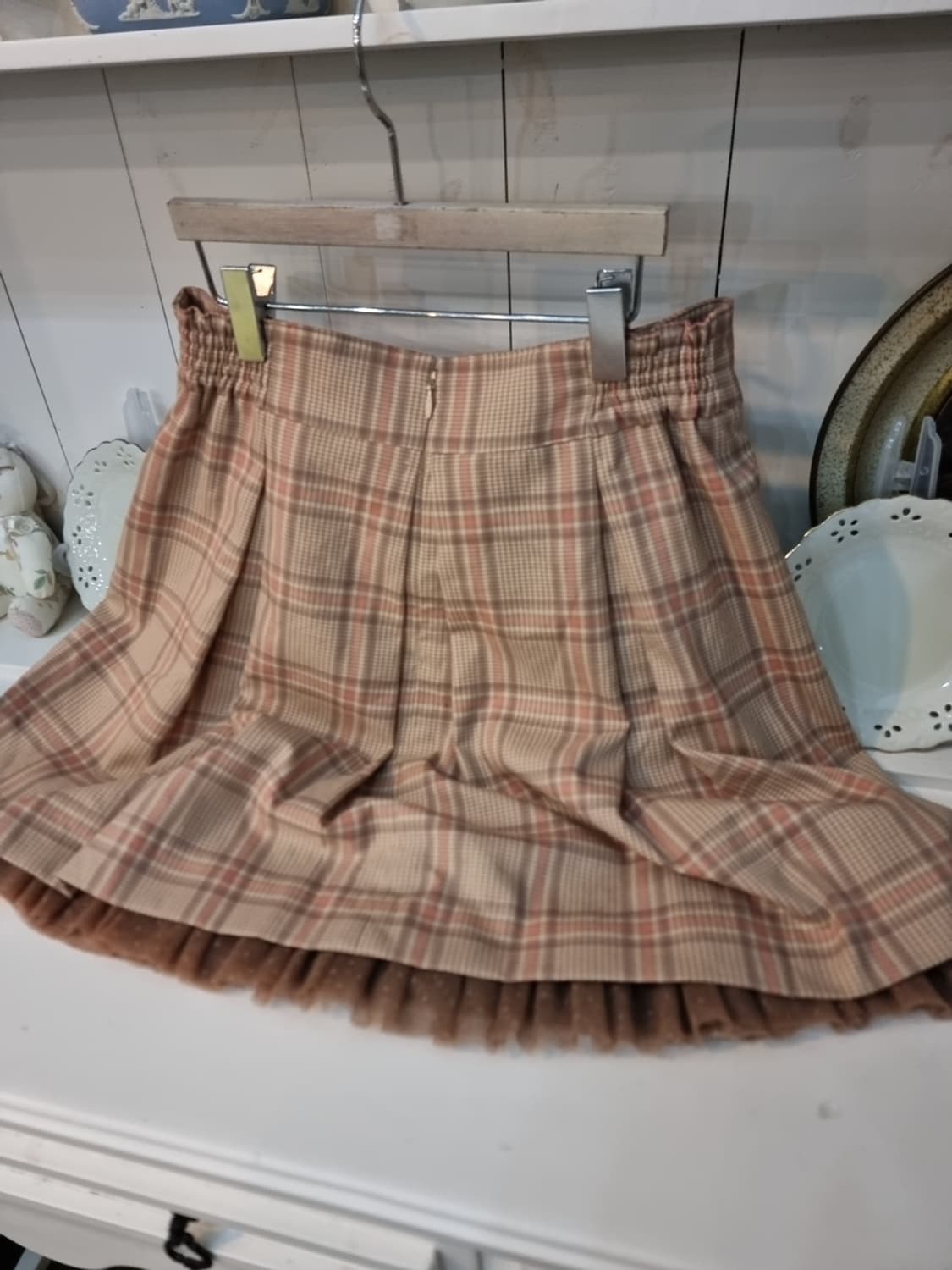 L EST ROSE 리본 체크 튜튜 스커트 상품이미지4