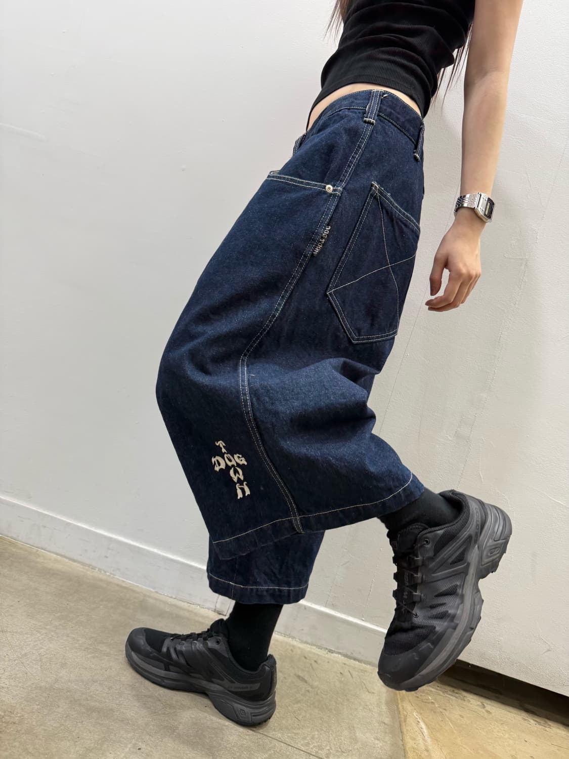 도그타운 데님 로고 버뮤다팬츠 상품이미지1