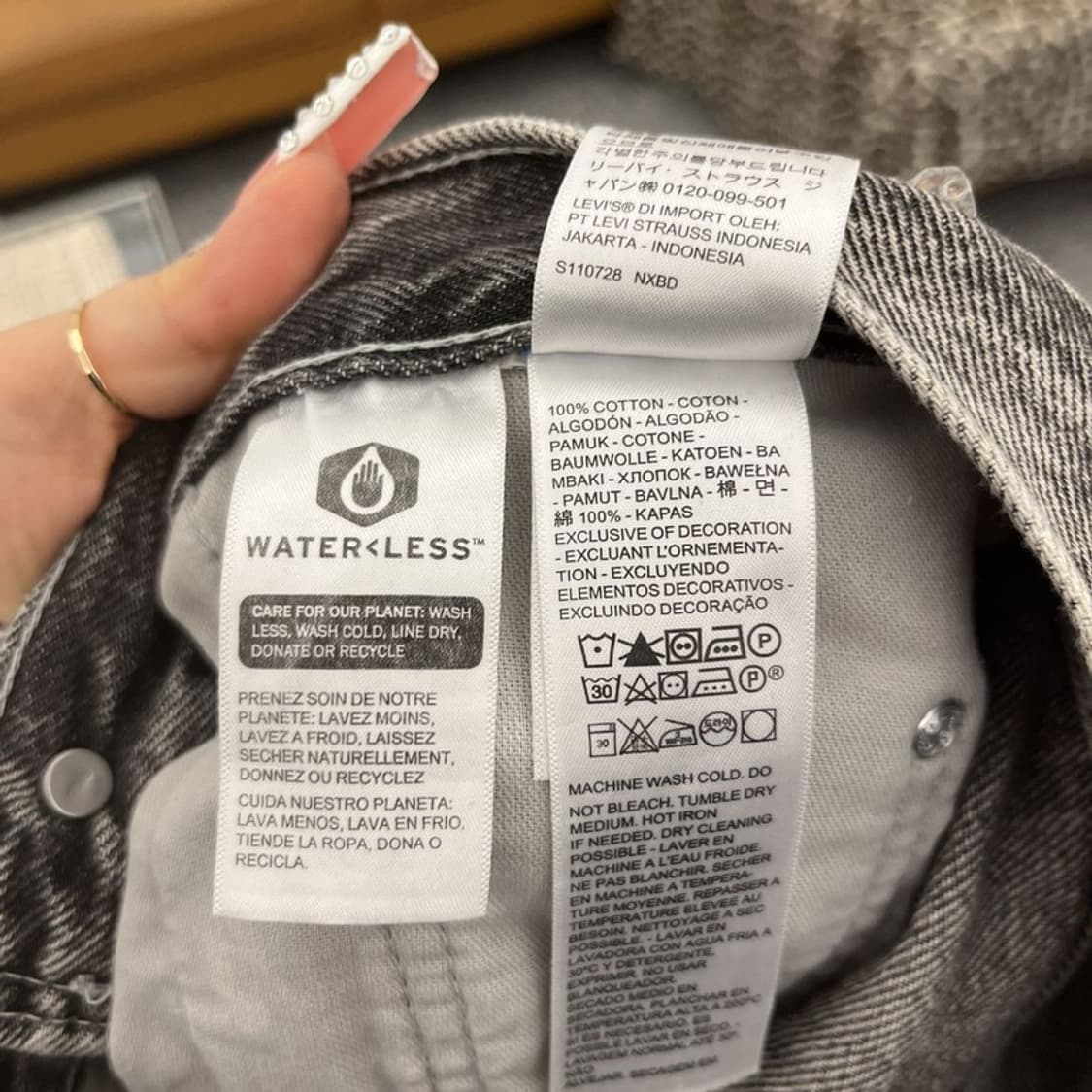 리바이스 실버탭 디스트로이드 흑청 데님팬츠 30인치 C10162 상품이미지7