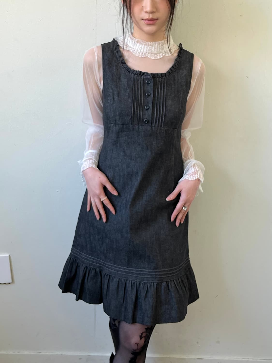 peyton place 데님 원피스 상품이미지5