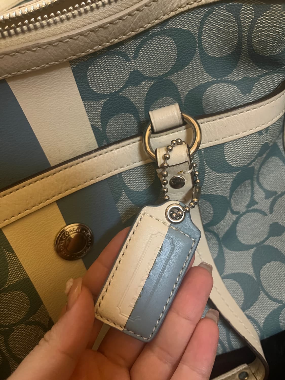 코치 블루 토트백 숄더백 coach vintage 갸루백 상품이미지2