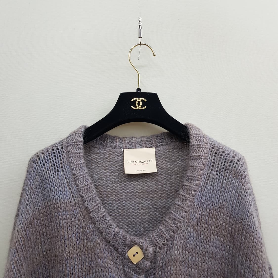 에리카카발리니 모헤어 울 블렌드 버튼 믹스 가디건 S사이즈 상품이미지2
