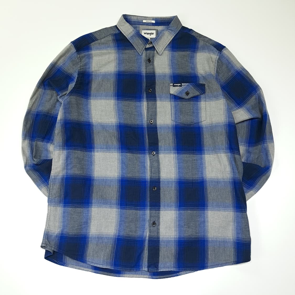 CL671 XL 랭글러 옴브레체크 블루 셔츠남방 상품이미지1