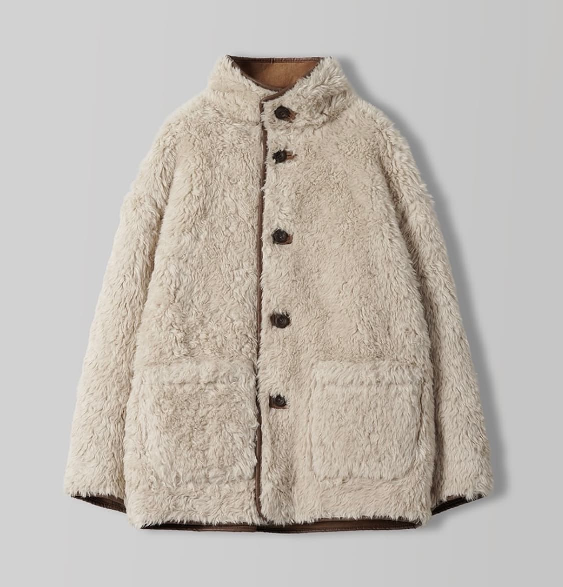 108파운드 리버시블 무스탕 코트 카멜 상품이미지5