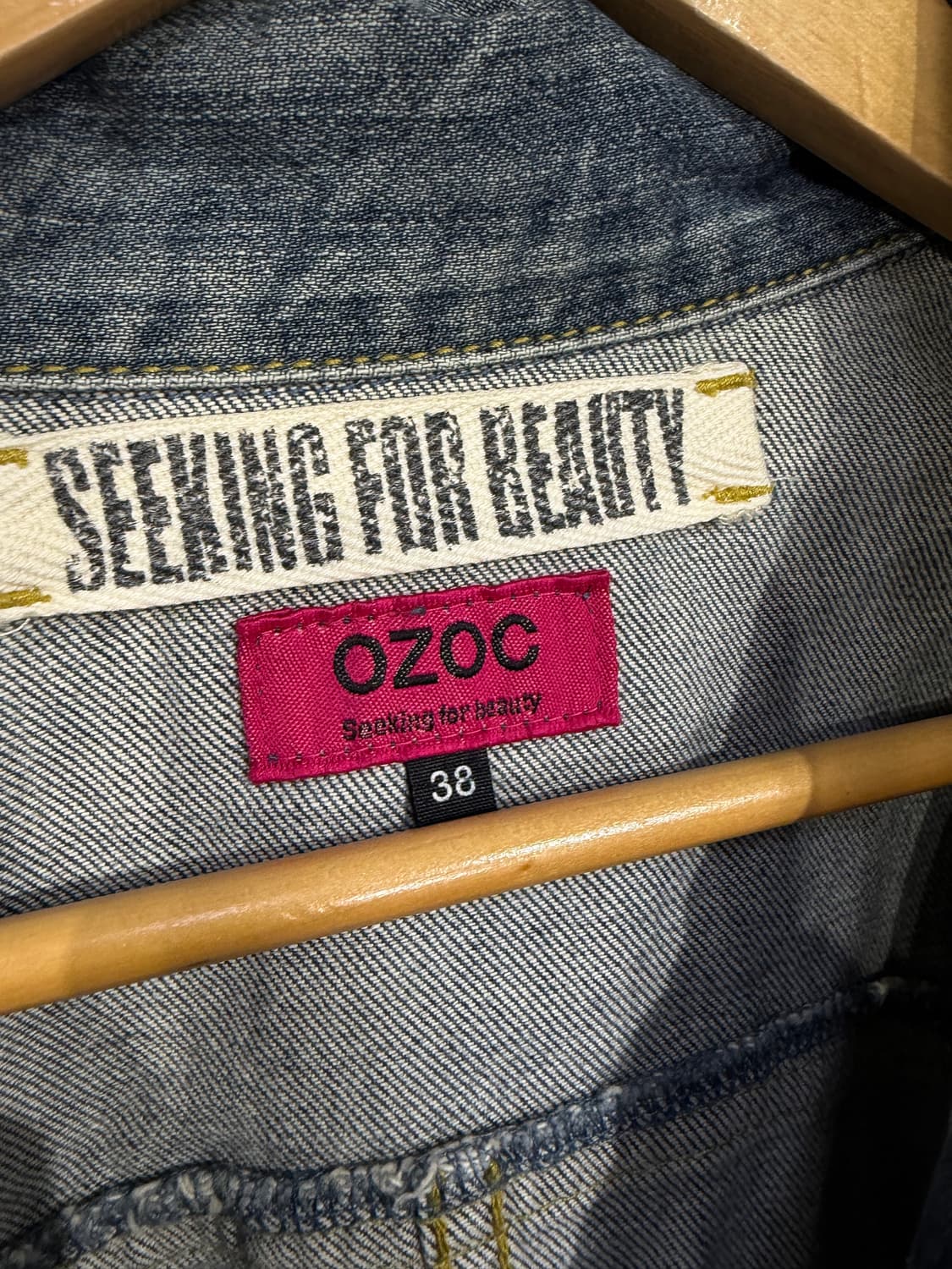 OZOC Seeking For Beauty 빈티지 워싱 크롭 데님 자켓 상품이미지10