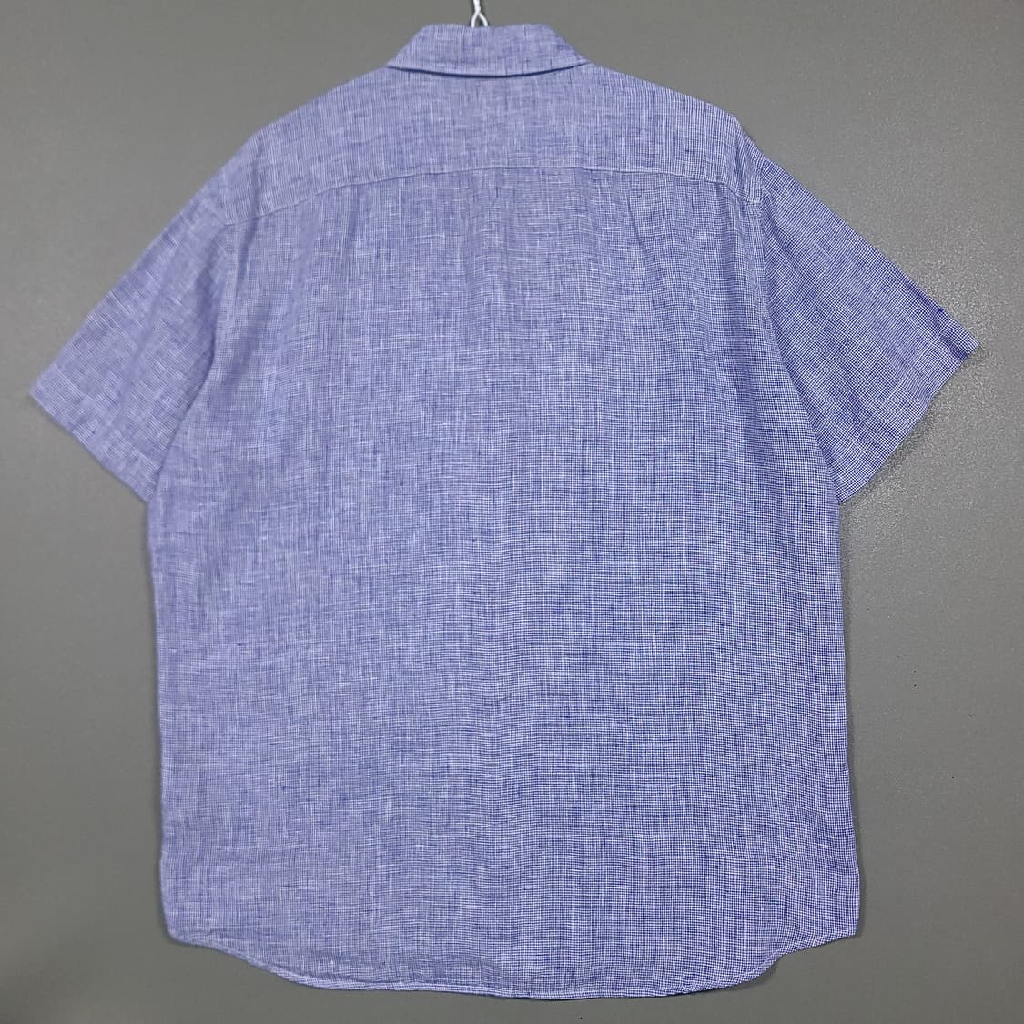 105) 빈폴 신형 20ss 로열 블루 하운드투스 린넨 마 반팔 셔츠 상품이미지7