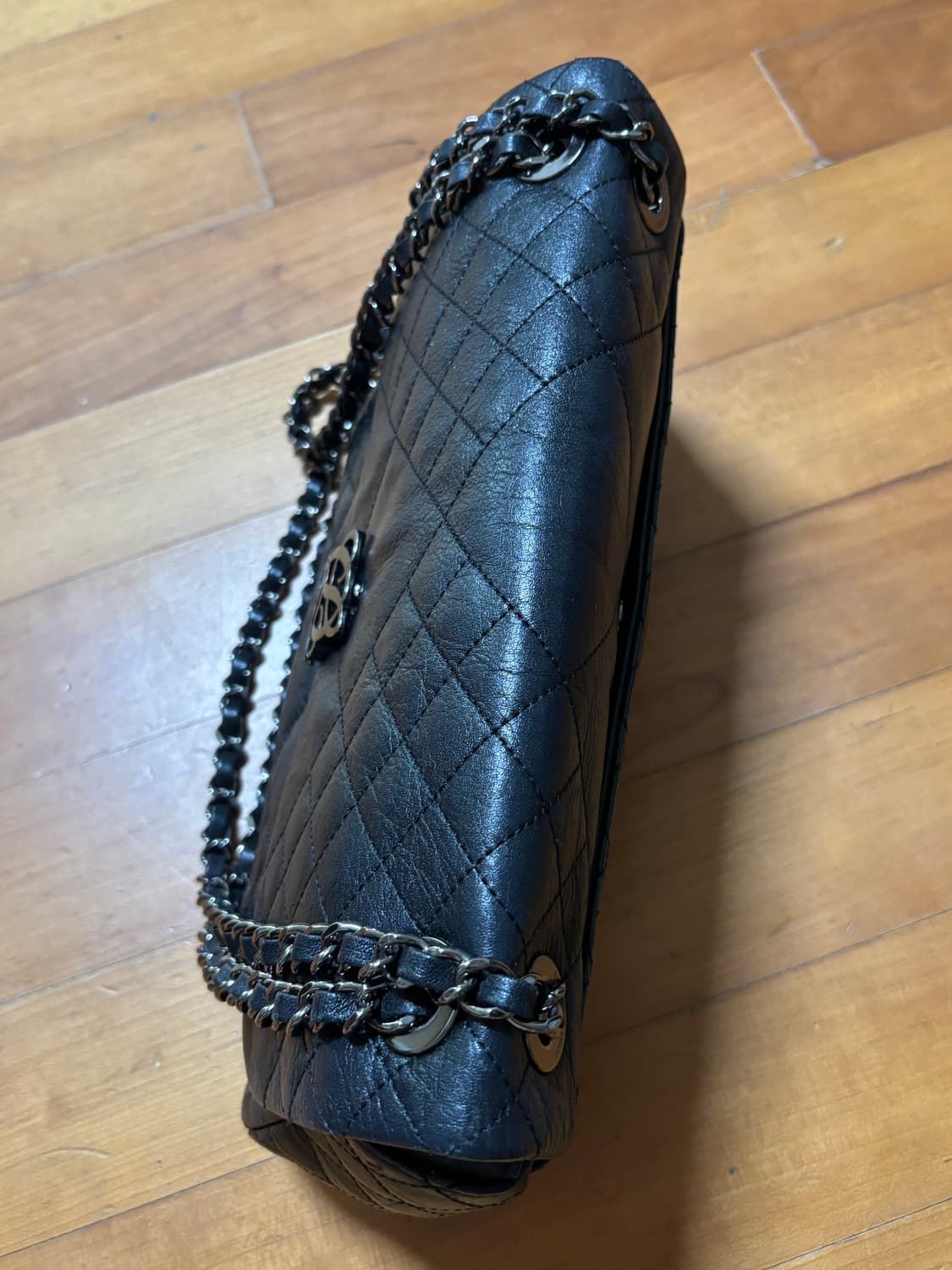 vintage louis quatorez black leather bag 상품이미지8