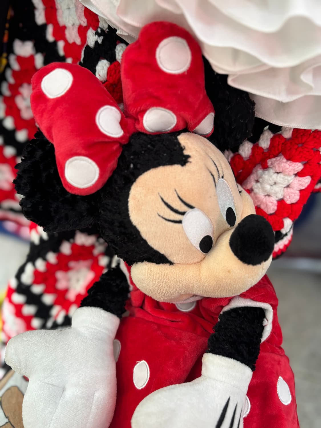 Vintage Minnie Mouse Plush Doll Backpack 상품이미지3