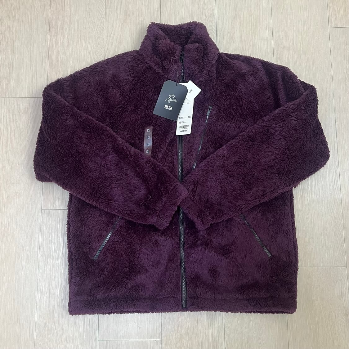 [새상품/당일배송] 유니클로 니들스 후리스풀집재킷 퍼플 M사이즈 상품이미지2