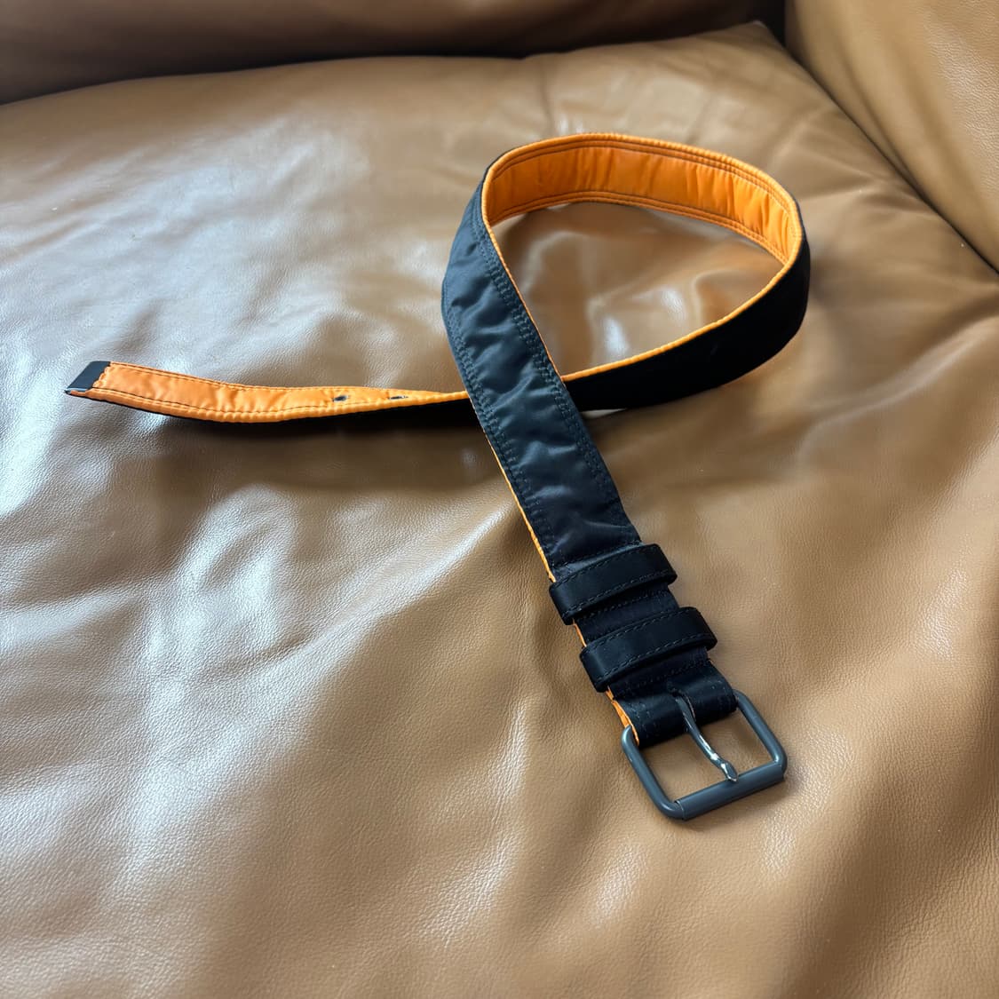 PORTER BEAMS 포터 빔즈 콜라보 탱커 벨트 블랙 오렌지 상품이미지2