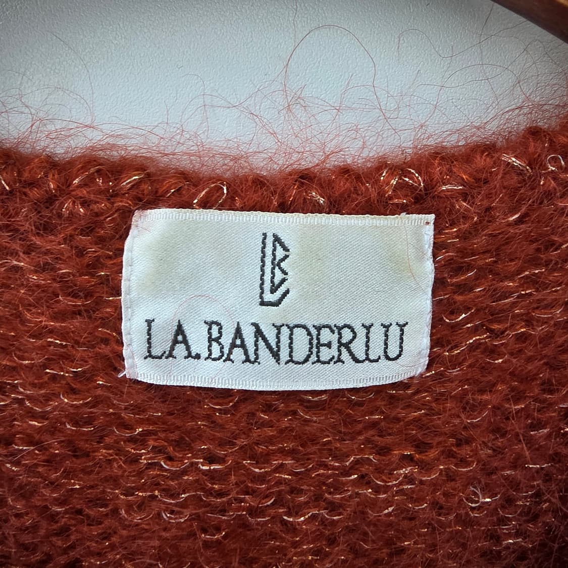 LA.BANDERLU 울 브릭오렌지 플라워 패치니트 상품이미지8