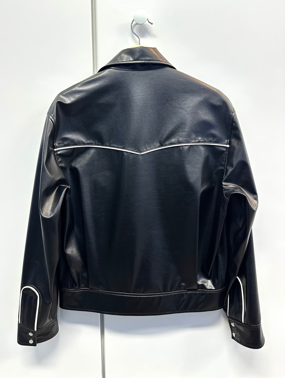 Youth 유스 블랙 faux 레더 자켓 민트급 (moon/M) 상품이미지6