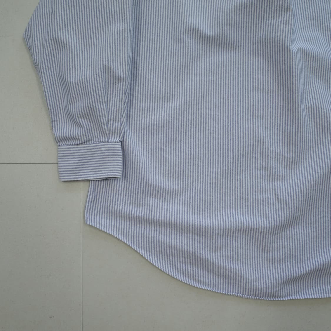 90s 폴로 랄프로렌 캔디 블루 스트라이프 셔츠 16.5-33(XL) 상품이미지9