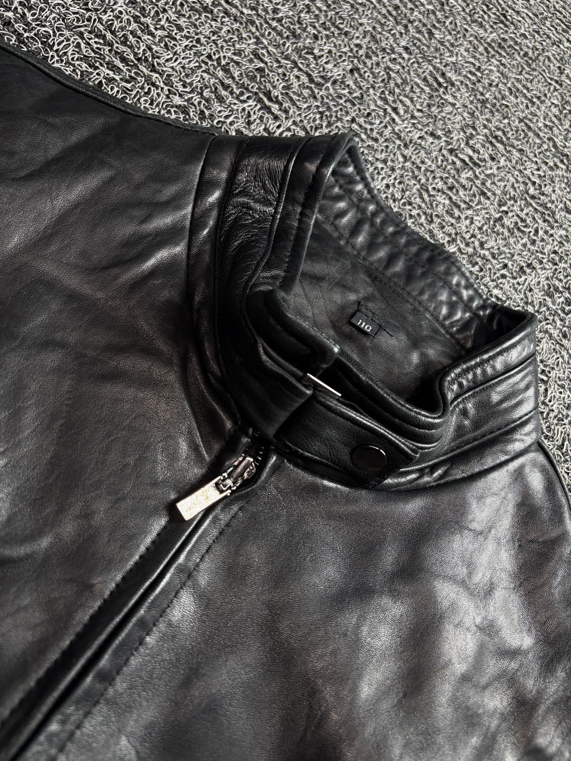 빈티지 아카이브 양가죽 램스킨 레더 집업 자켓 블랙 4086 상품이미지3