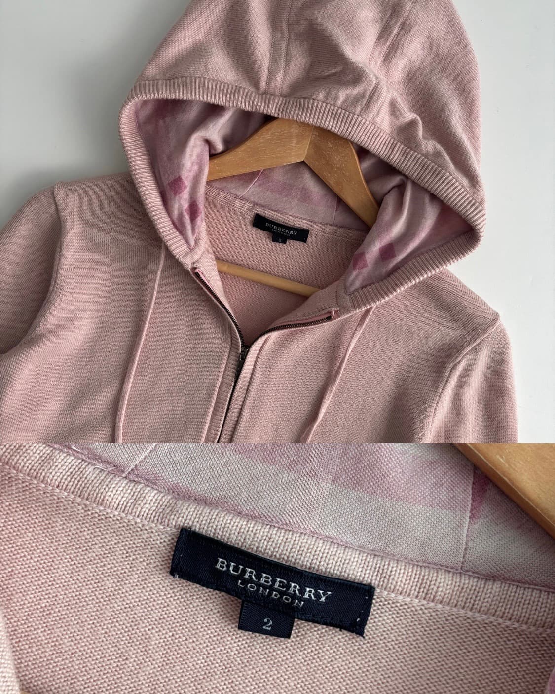 Burberry 버버리 핑크 울 후드집업 상품이미지7