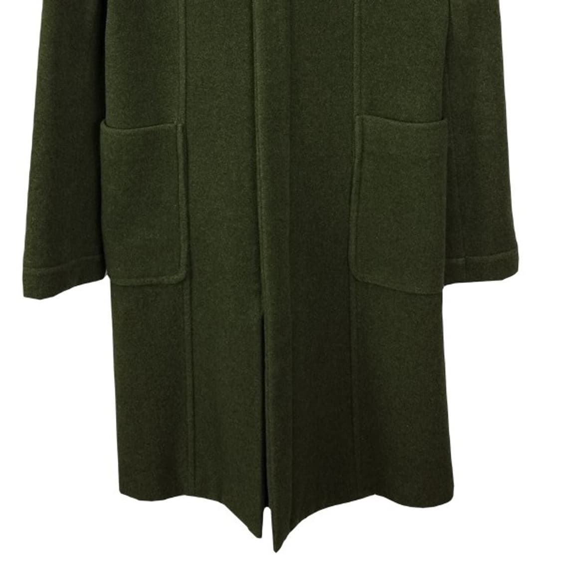 [JPN] 일본빈티지 히든버튼 모직 롱 코트 카키 M16406 상품이미지5