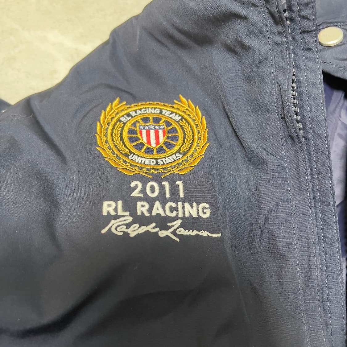 (우체국 택포가격) 폴로 랄프로렌 USA 레이싱팀 패딩점퍼자켓 네이비 L 상품이미지6