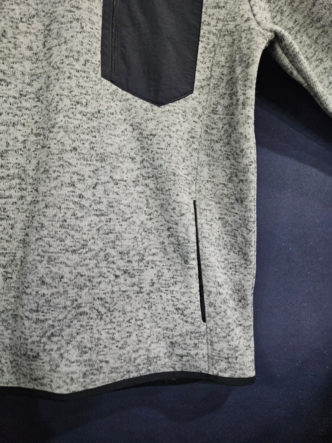 콜롬비아 멜란지 그레이 남성 95 기모 포켓 긴팔티  상품이미지6