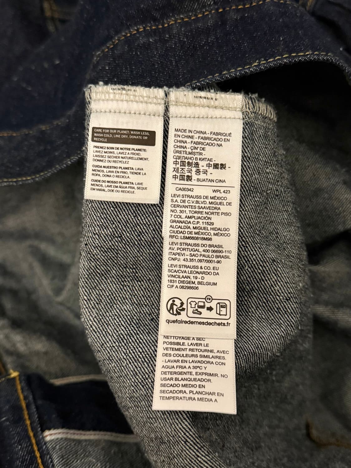 리바이스 프리미엄 셀비지 타입 1 데님 트러커 상품이미지6