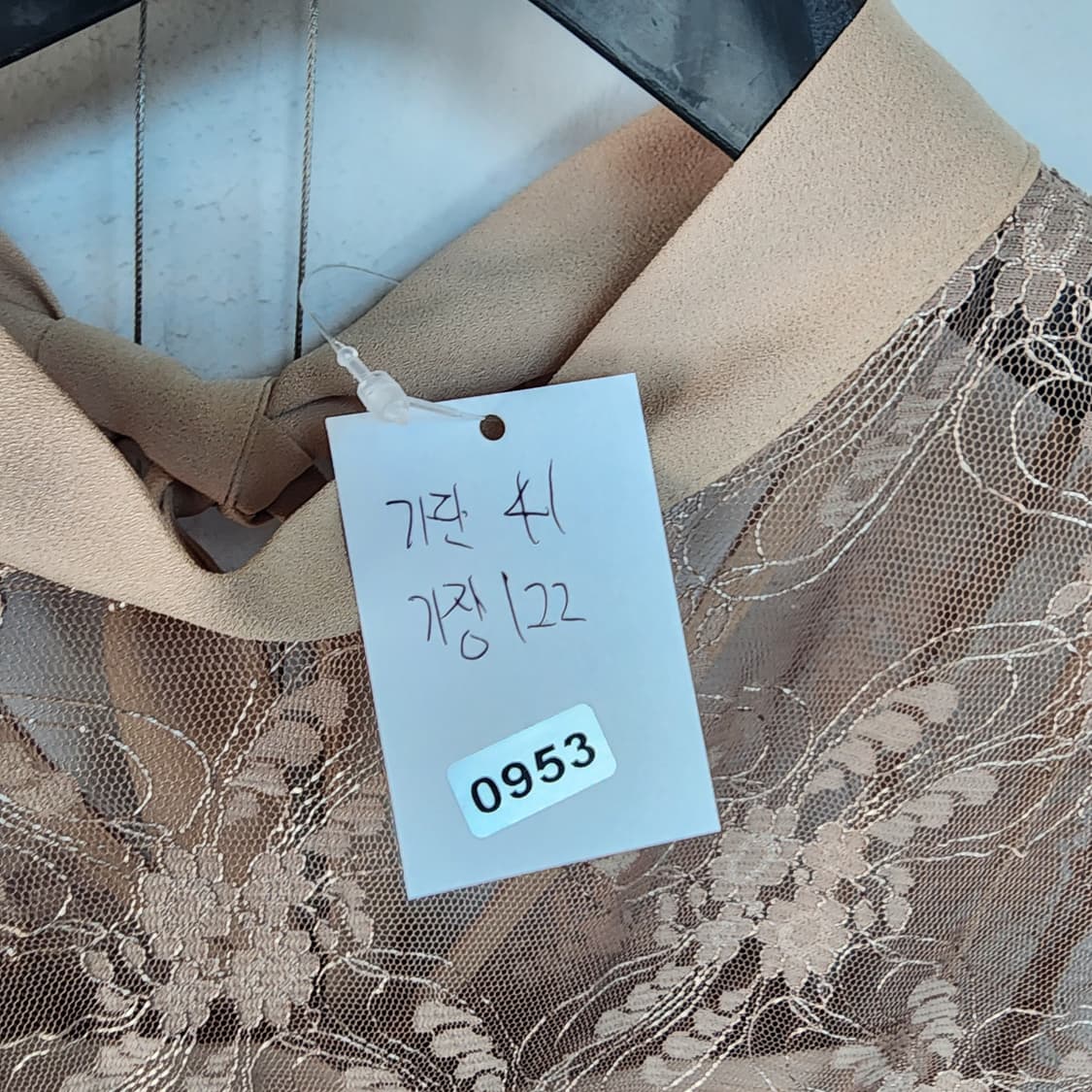 살롱 드 매그 시스루 롱 원피스 베이지톤 상품이미지8