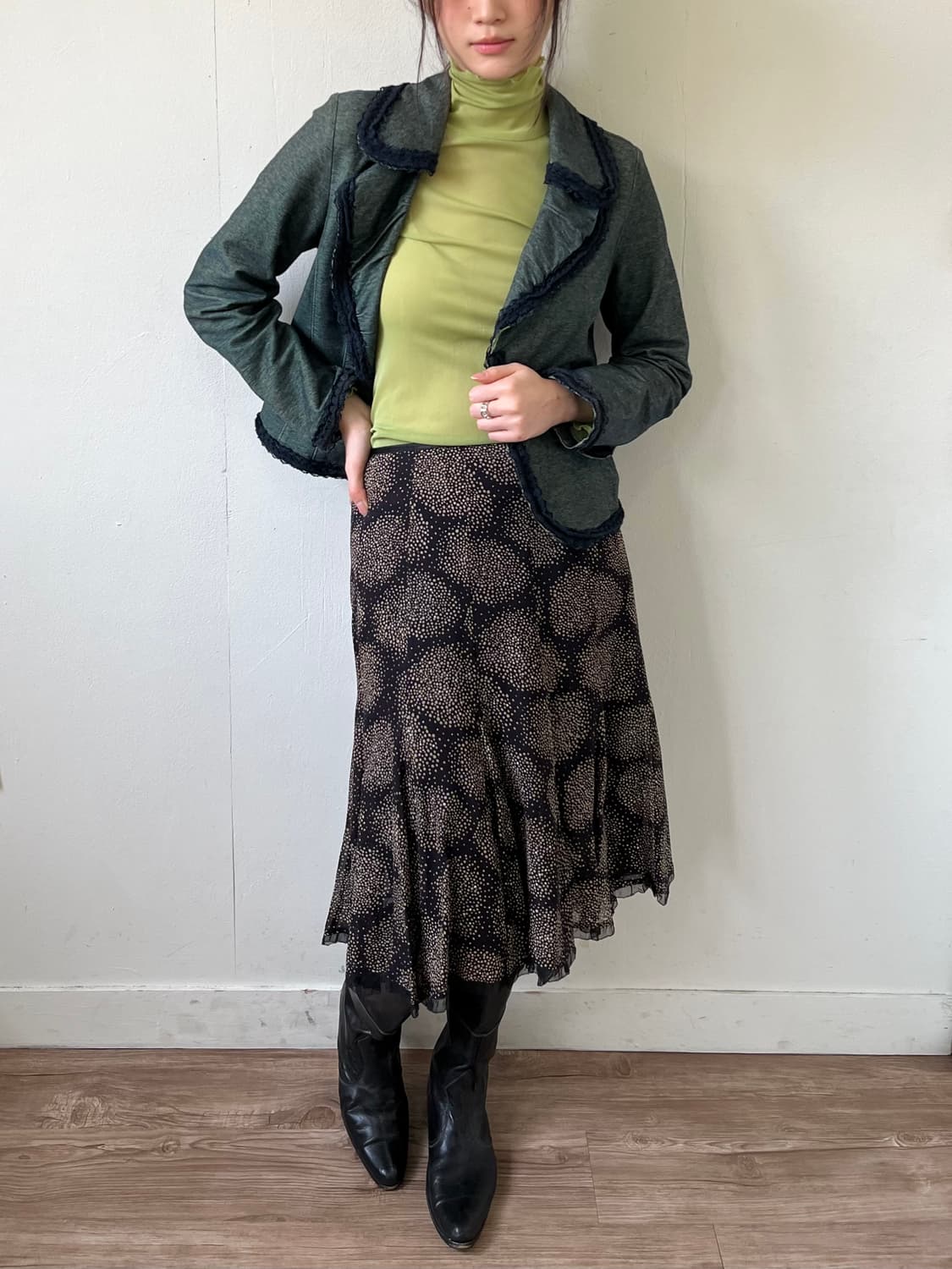 Japan vtg 레이스 자켓 상품이미지5