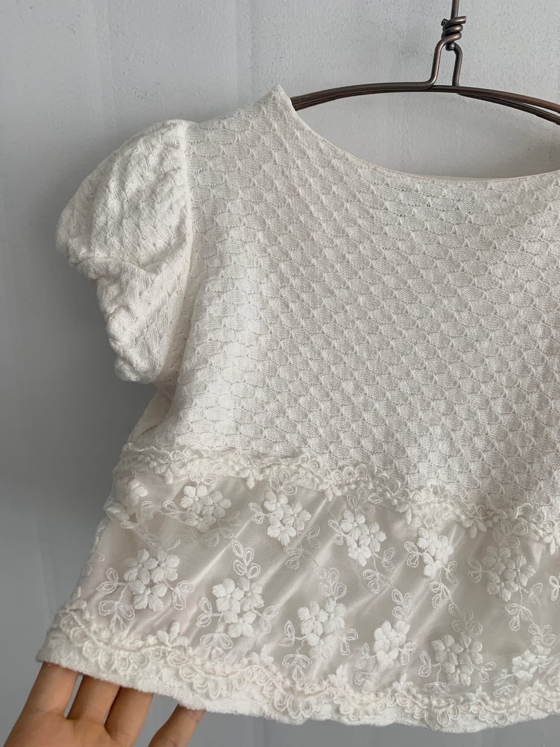 ROJITA Ivory Romantic Cropped Cardigan 상품이미지10