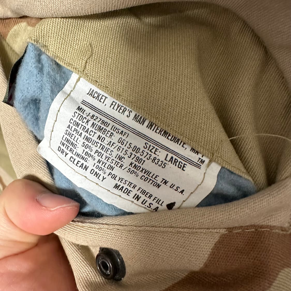 [L] 90s 알파인더스트리 데저트 카모 ma-1 상품이미지4