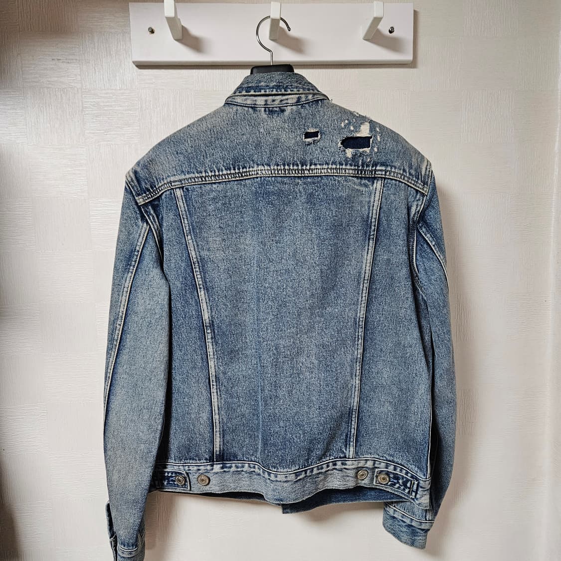 올세인츠 데미지 데님 트러커 자켓 상품이미지4