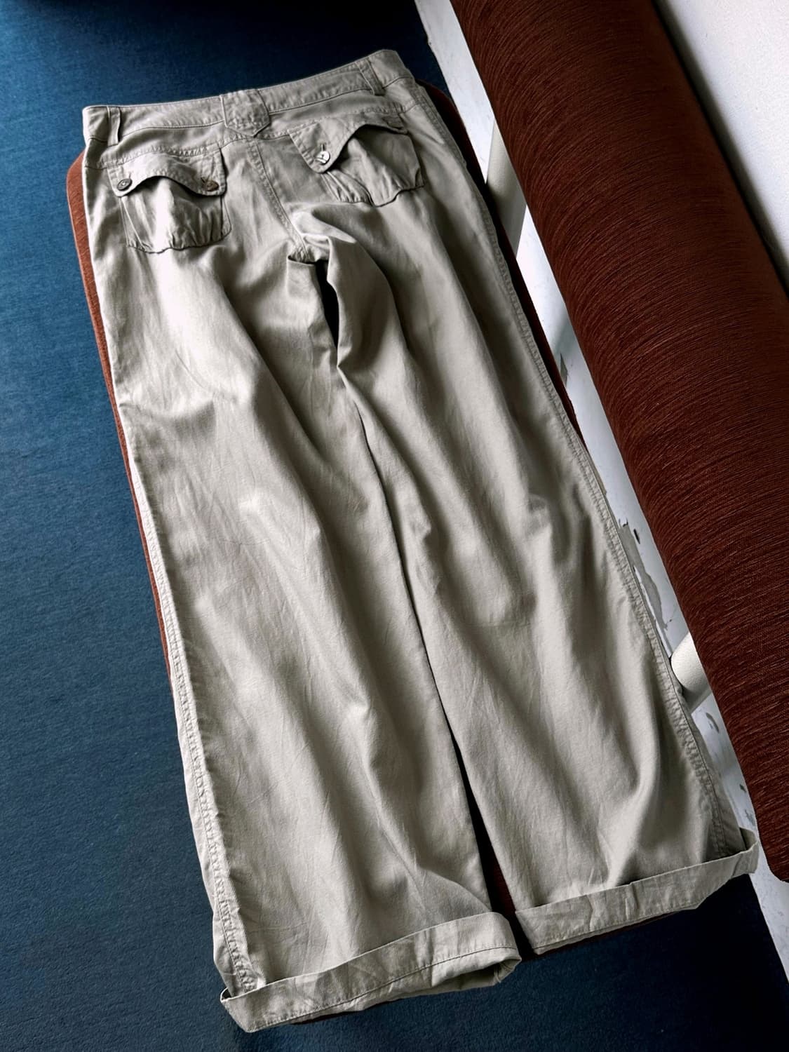 Cupro linen cotton blend straight pants 상품이미지8