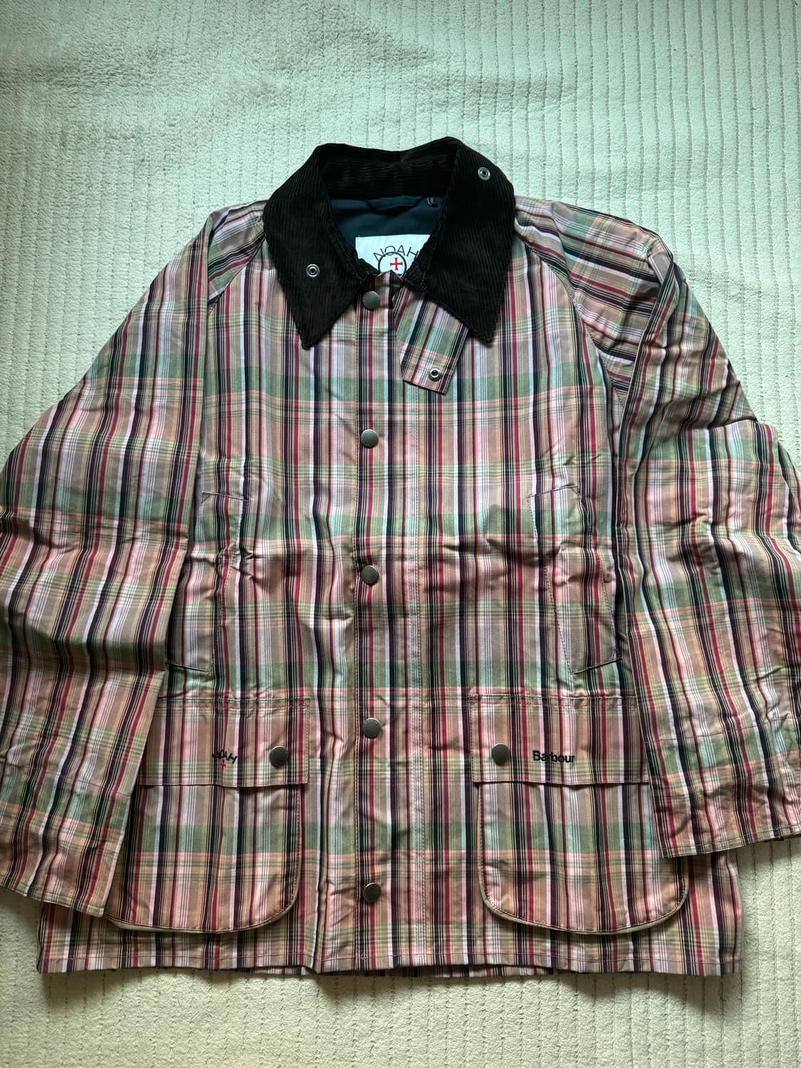 노아x바버 비데일 마드라스자켓 L  상품이미지1