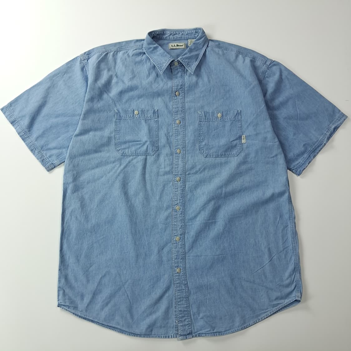 CK420 XL 엘엘빈 90s 샴브레이 반팔 셔츠 남방 상품이미지1