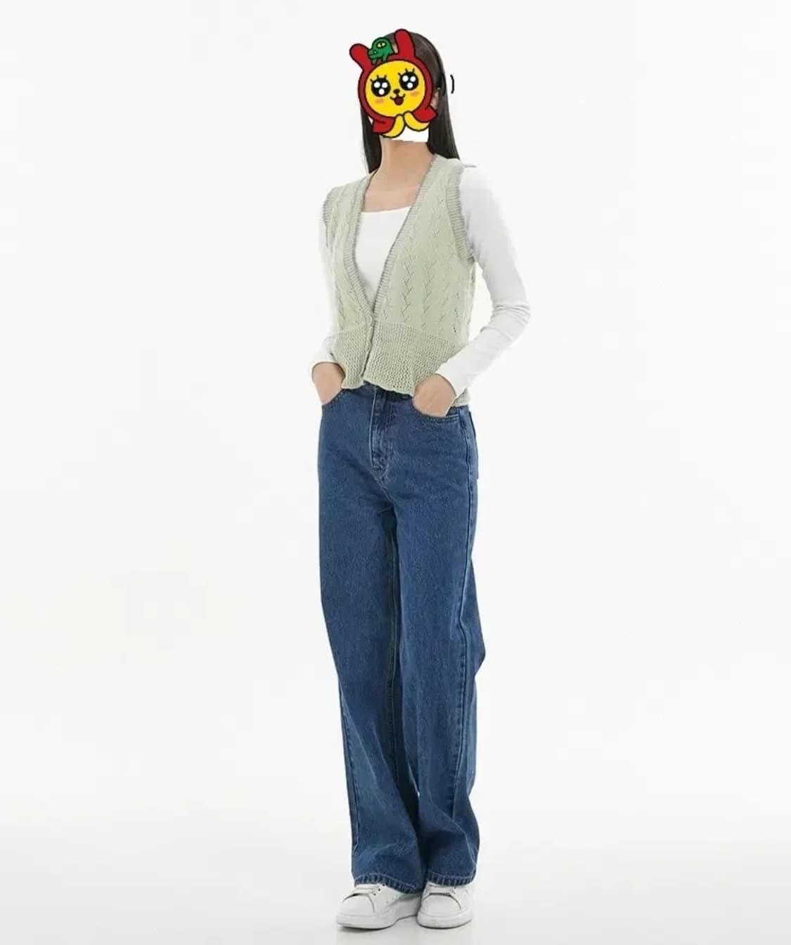 급처새상품!LAP 러블리한 니트조끼베스트 리즈리사st레니본st오즈세컨st 상품이미지3