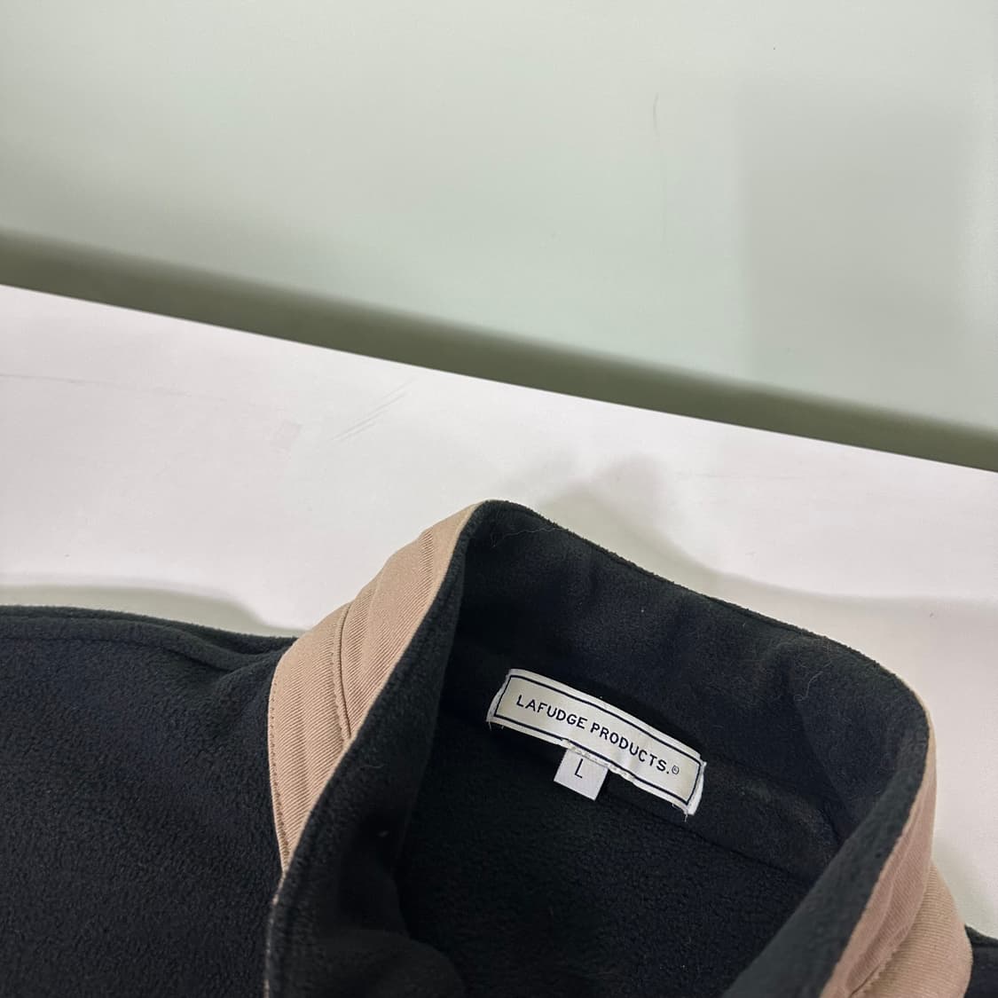 L-XL 라퍼지스토어 오버핏 기본로고 딥그린 플리스자켓 상품이미지4